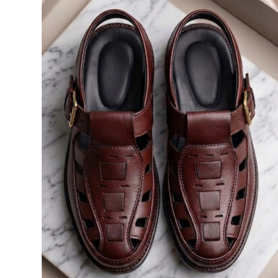 Premium Brown Leather Sandal Loafers
