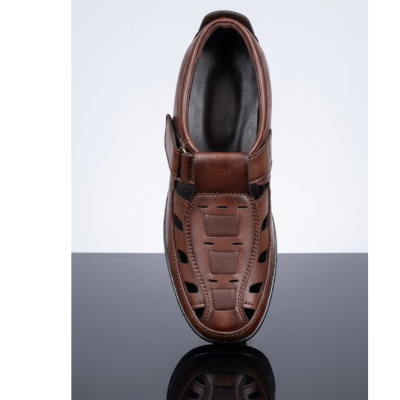 Premium Brown Leather Sandal Loafers