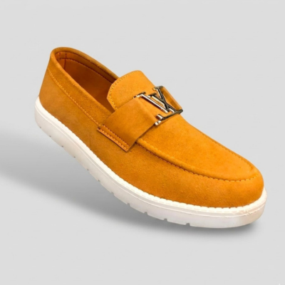 Luxury Mustard Suede Slip-On Loafers,