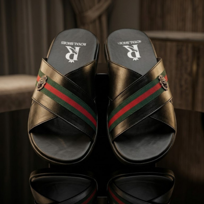 Royal Stripe Premium Men Slides