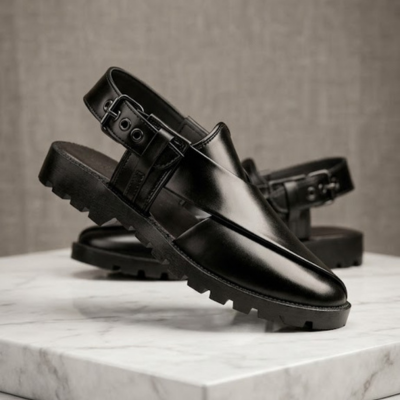 Classic Brown/Black  Peshawari Sandals