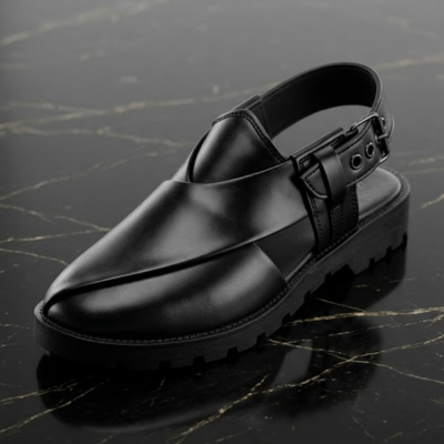 Classic Brown/Black  Peshawari Sandals