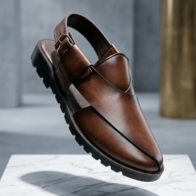 Classic Brown/Black  Peshawari Sandals
