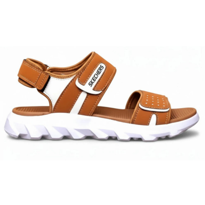 Sporty Orange Adjustable Strap Sandals for Men