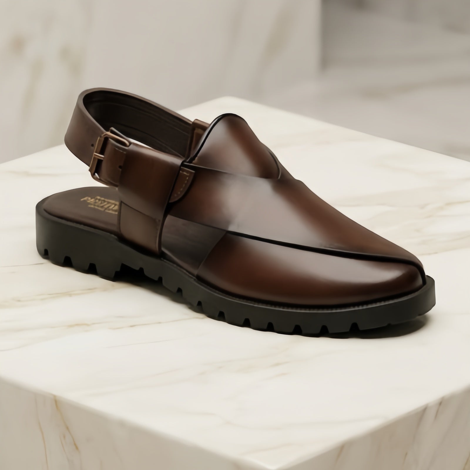 Classic Brown/Black  Peshawari Sandals