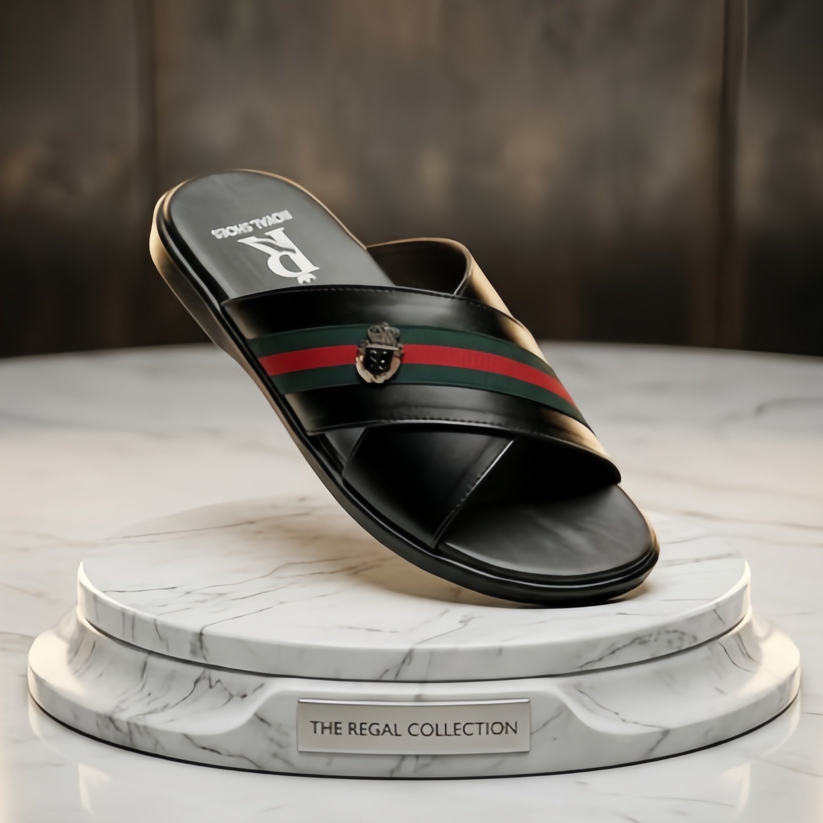 Royal Stripe Premium Men Slides