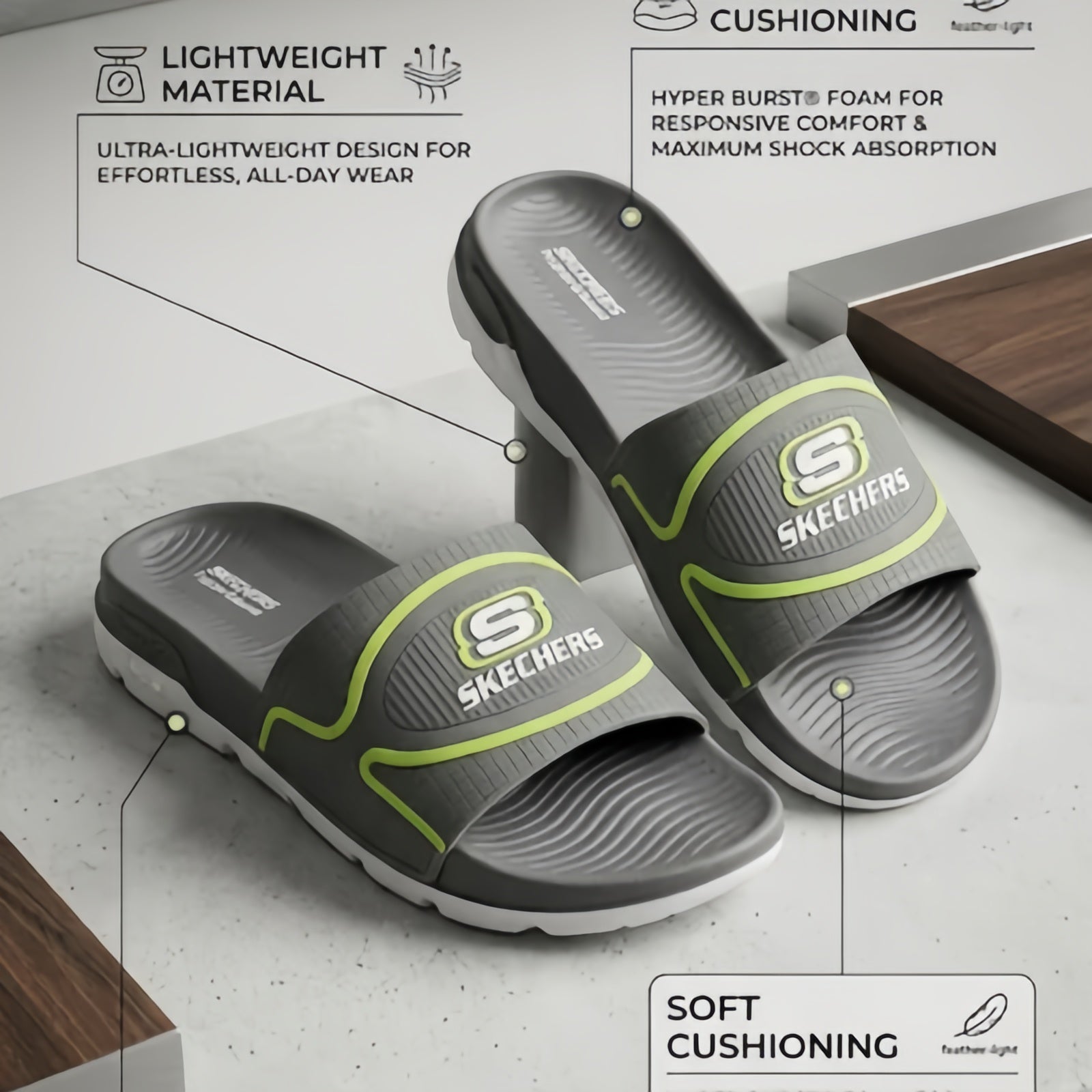premium men’s slide sandals
